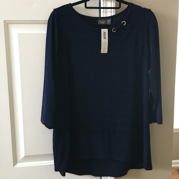 Chico's Travelers Grommet Detail Top - Picture 2 of 6